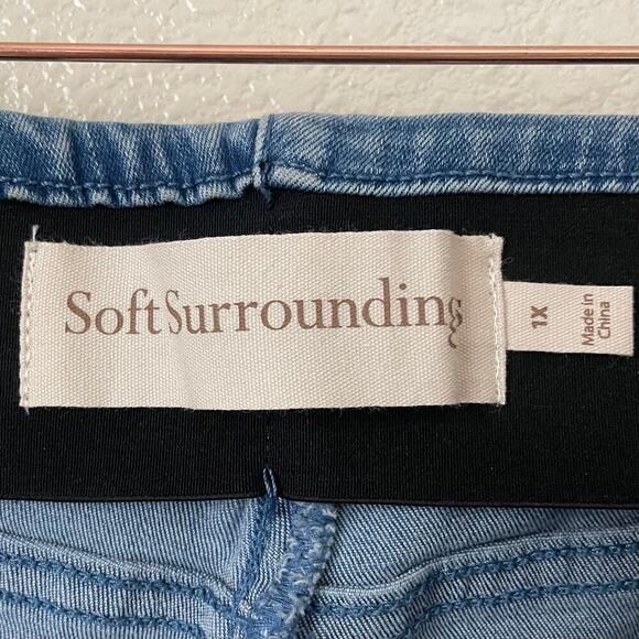 Soft‎ Surrounding Jeans Womens 1X Blue Pull On High Rise Slim Stretchy Denim - Picture 9 of 12